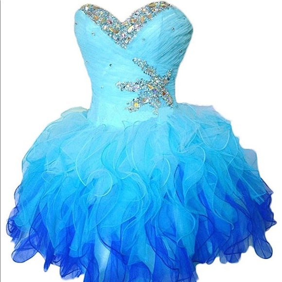 CustomDress Strapless Homecoming Prom Dress - Picture 1 of 4